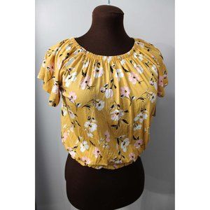 NWT BIXBY NOMAD SMOCKED CROPPED TOP WOMENS LADIES LARGE